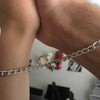Pärchenarmband mit magnetischer Herzkette (2 Stück)