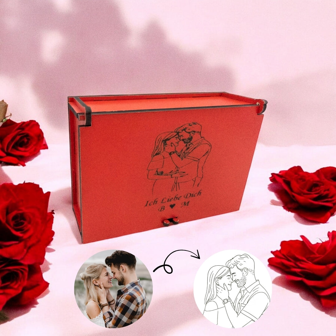 Brennende Überraschungsbox (inklusive Ring)