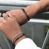 Personalisierte Gravur-Plakettenarmbänder für Paare (2 Stück)